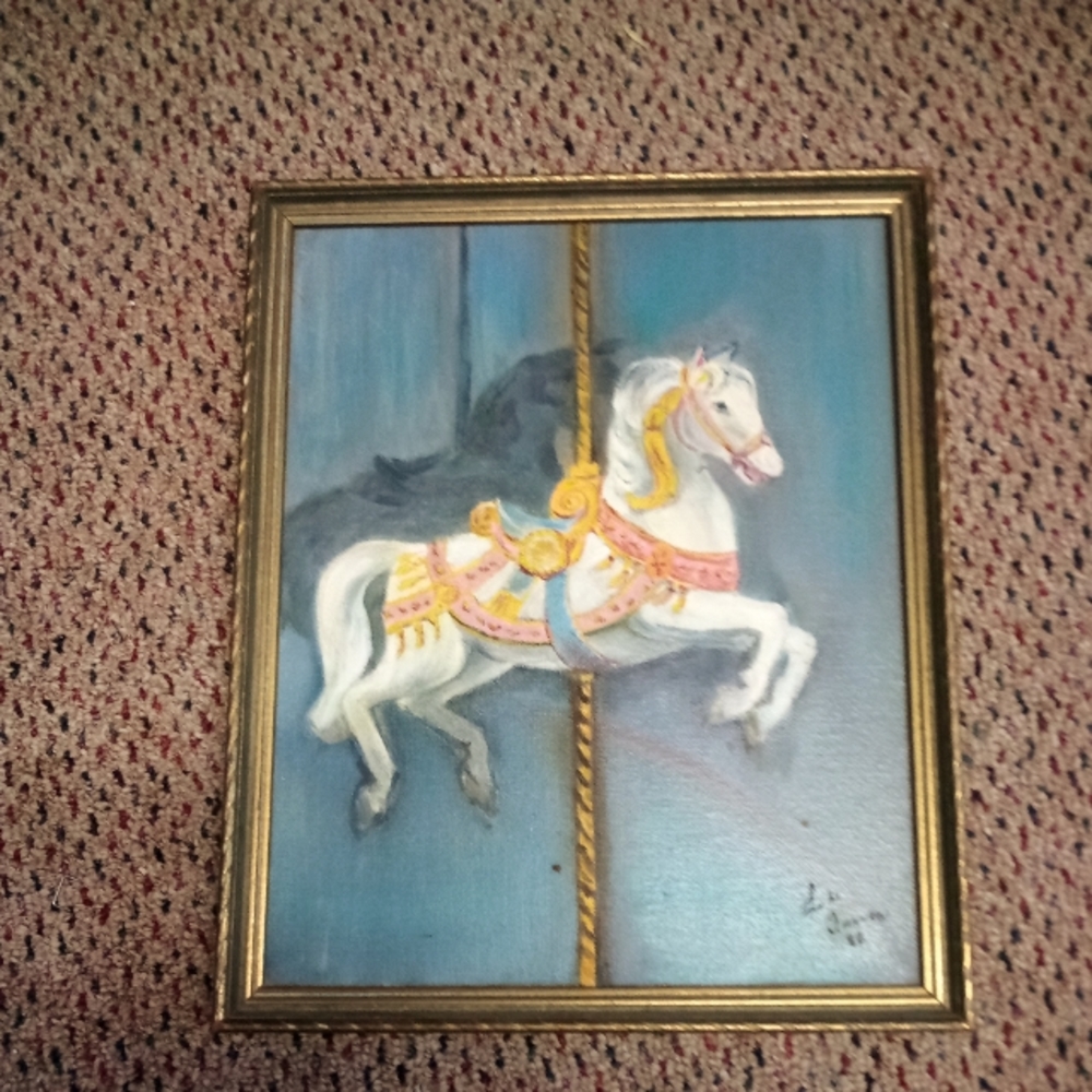 Carousel horse painting